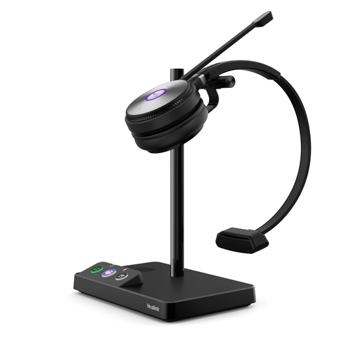 Yealink WH62 Mono Teams Personal audio conferencing system Head-band Office/Call center Micro-USB Charging stand Black